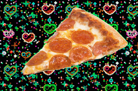 High on love of pizza